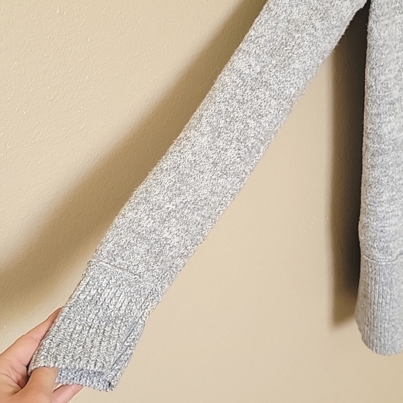 LOFT Womens Gray Wool Blend Cascading Collar Long Cardigan - Size Small - Picture 3 of 6